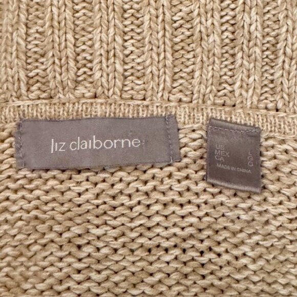 EUC Liz Claiborne Long Sleeve Cotton Knit Large Cardigan - Picture 6 of 8